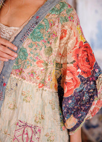 Magnolia Pearl Piecewise Crop Dashi Kimono
