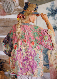 Magnolia Pearl Piecewise Crop Dashi Kimono