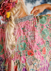 Magnolia Pearl Piecewise Crop Dashi Kimono