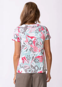 Escape Fiji Floral V-Neck Tee