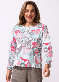 Escape Fiji Floral Boxy Tee