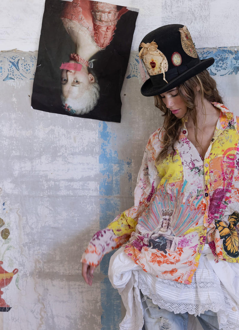 Magnolia Pearl Patchwork Artist Workshirt