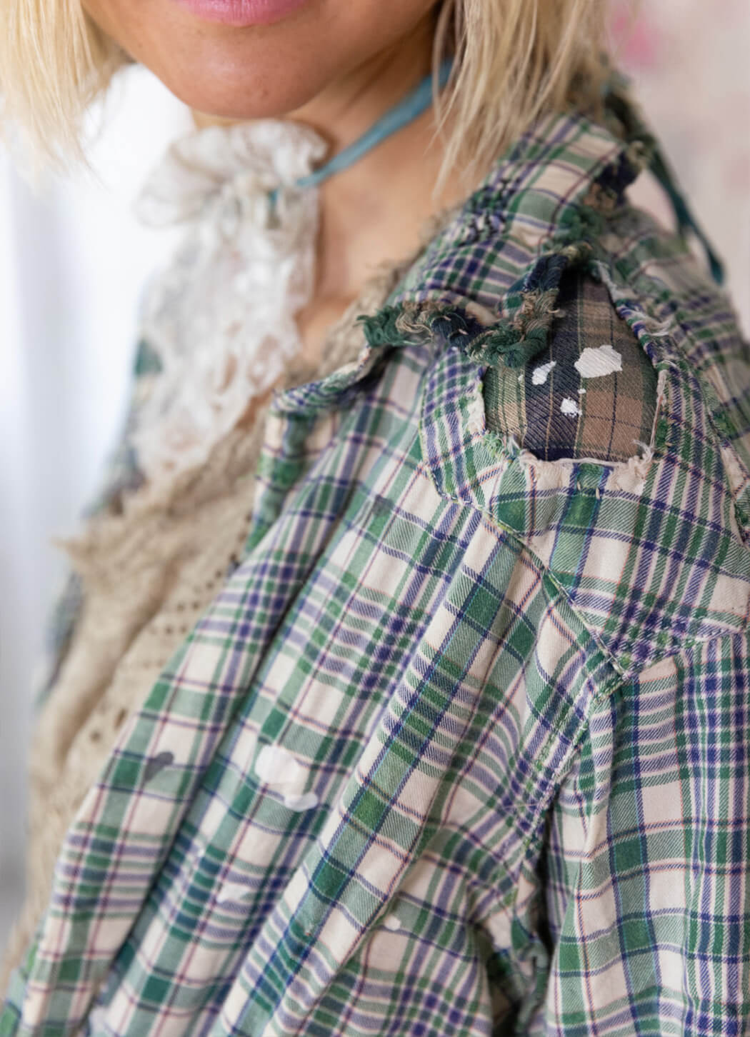 Magnolia Pearl YD Plaid Kelly Western Shirt