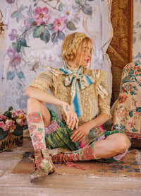 Magnolia Pearl Floral OTK Socks