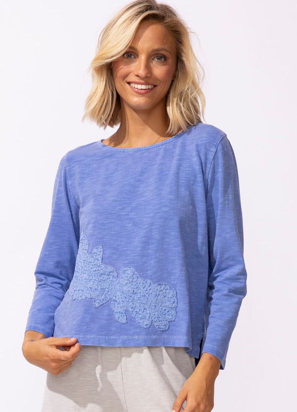 Escape Embroidered Applique Boxy Tee