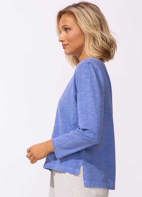 Escape Embroidered Applique Boxy Tee