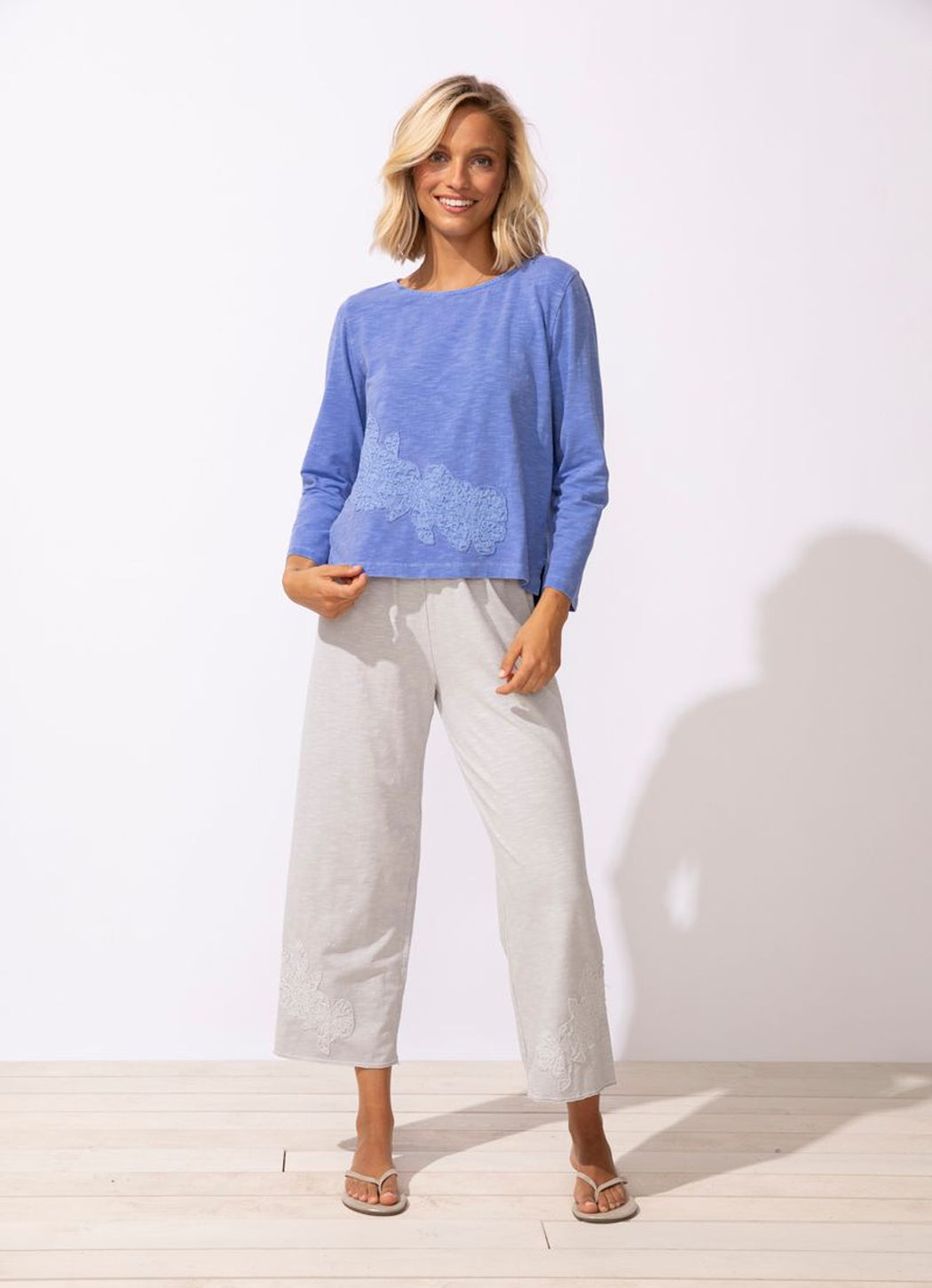 Escape Embroidered Applique Boxy Tee