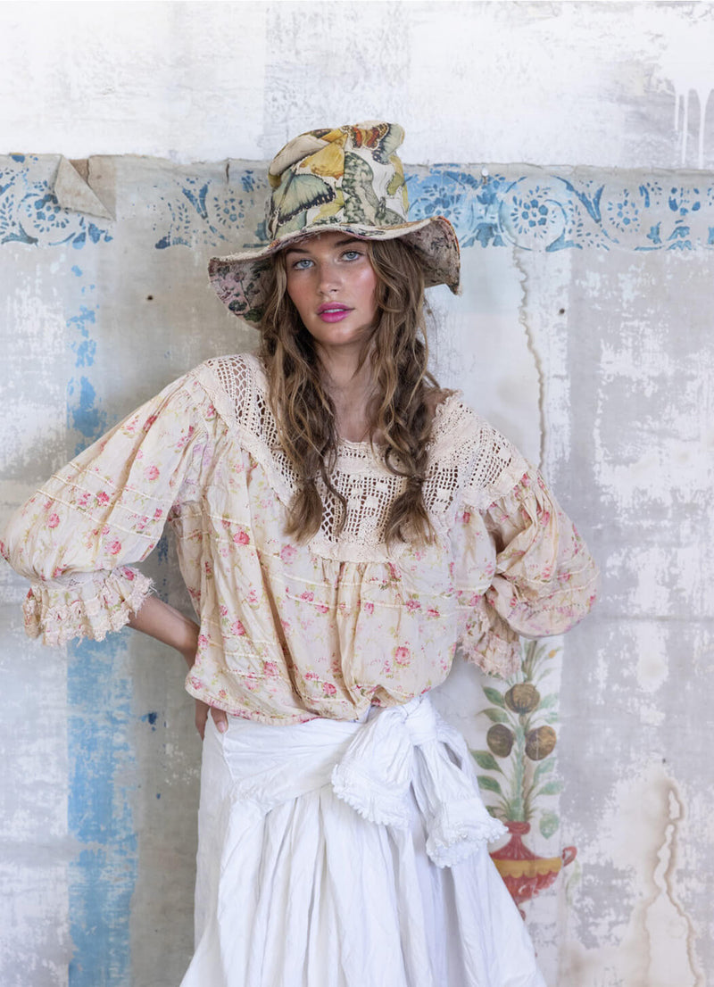 Magnolia Pearl Crochet Yoke Keira Blouse