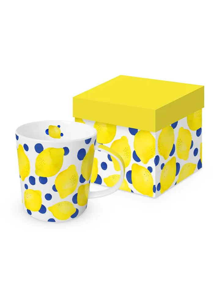 Mug in a Gift Box - Lemon & Dots