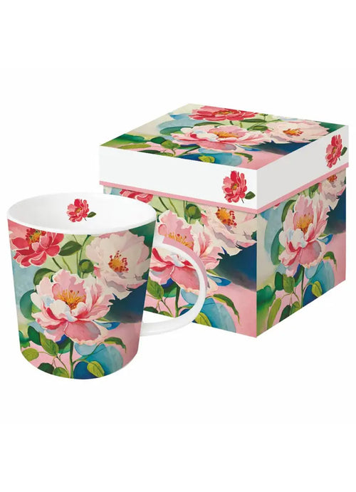 Mug in a Gift Box - Peony Bouquet