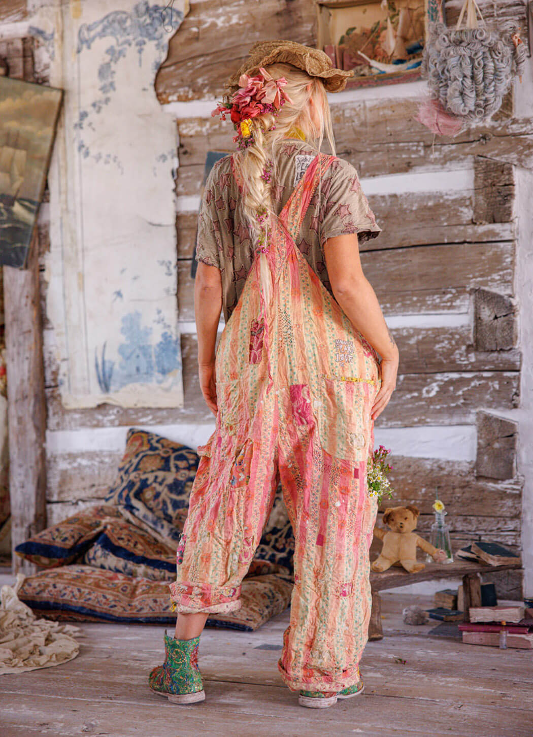 Magnolia Pearl Sunfaded Love Overalls