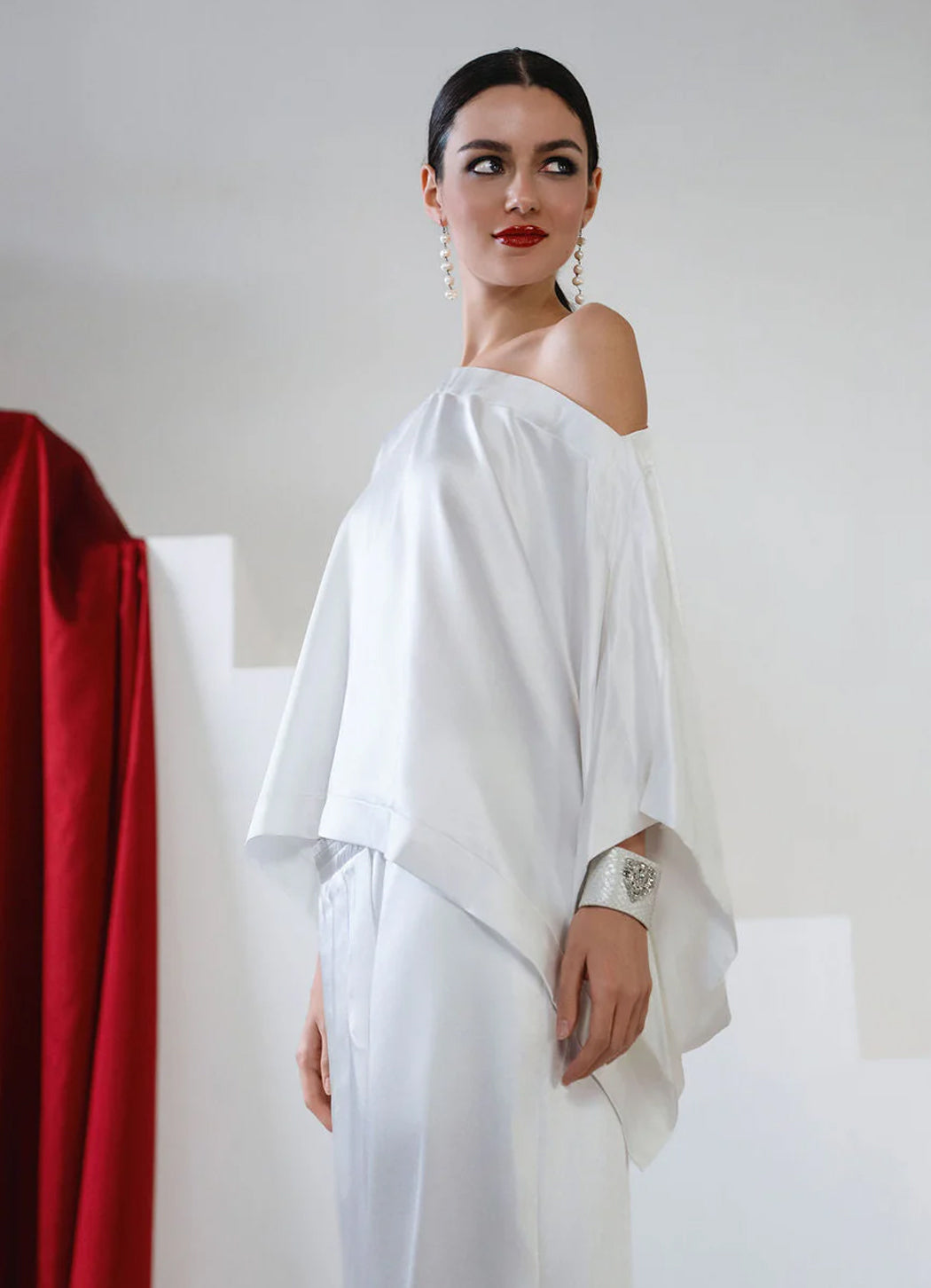 Planet Sateen Off The Shoulder Bouse