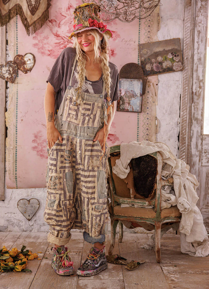 Magnolia Pearl Patchwork Frankie Overalls