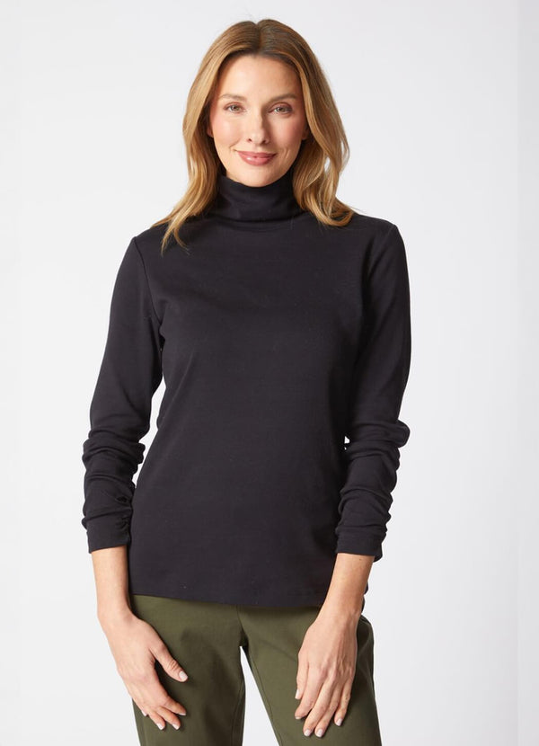 Habitat Cozy Rib Ruched Turtleneck