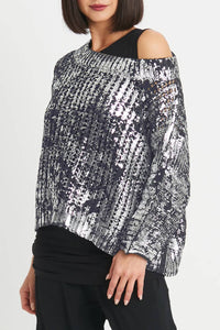 Planet Metallic Crochet Sweater