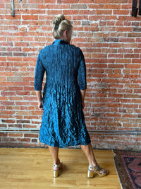 Alquema Metallic Nehru Coat Dress