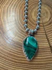 Belle Via Jewelry One-Of-A-Kind Exclusive Malachite Necklace