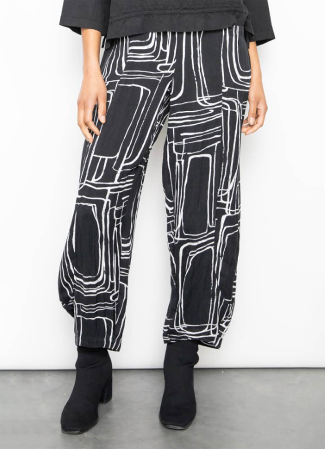 Liv Tencel Ecovero Pleat Pocket Pant Print