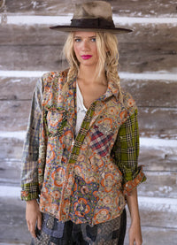 Magnolia Pearl Piecewise Kelly Western Shirt