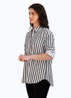 Foxcroft Boyfriend Non-Iron Railroad Stripe Shirt