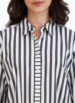 Foxcroft Boyfriend Non-Iron Railroad Stripe Shirt