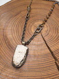 Belle Via Jewelry One-Of-A-Kind Howlite Stone Necklace
