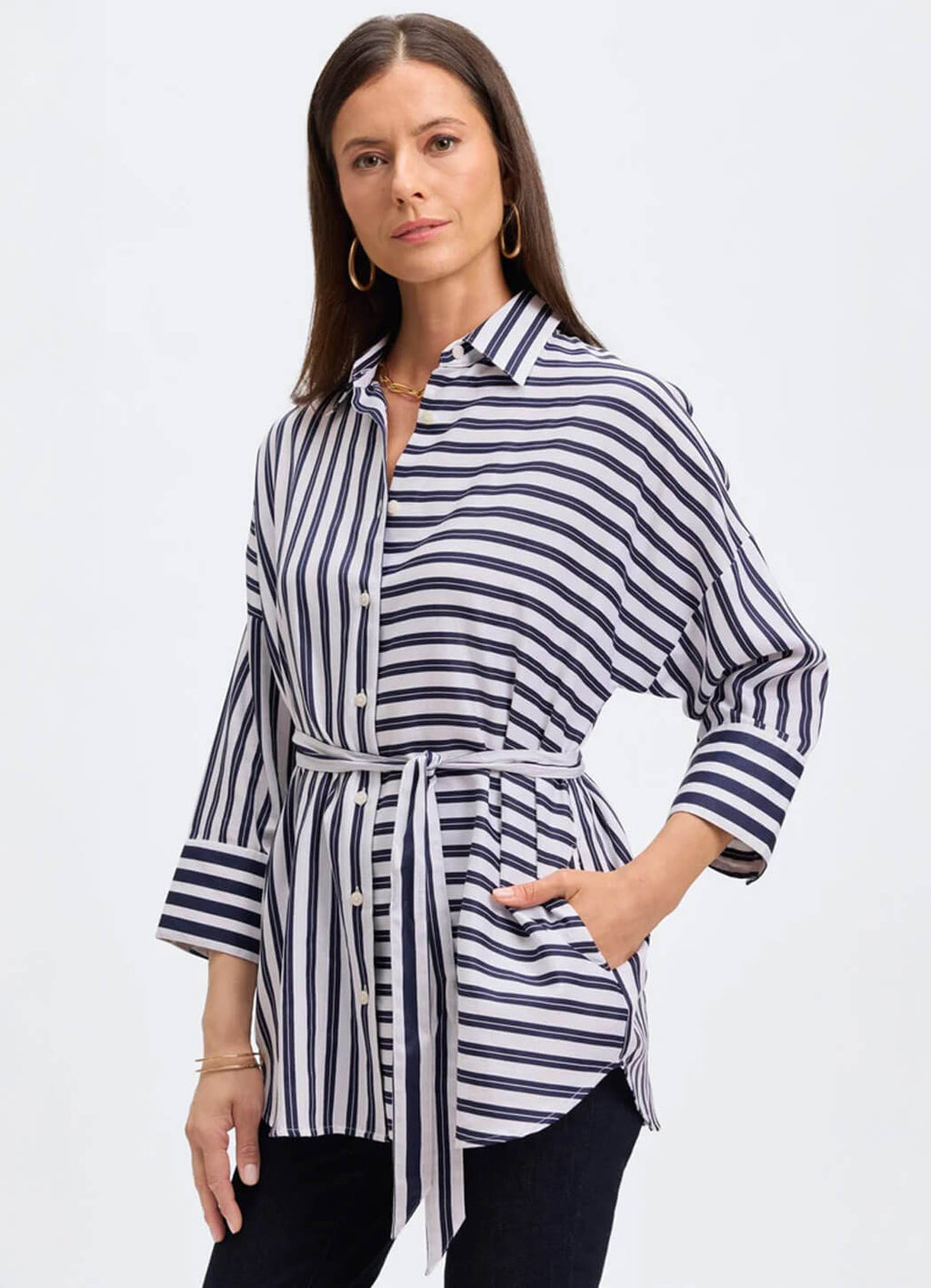 Foxcroft Avery 3/4 Sleeve Shirt – Details Direct