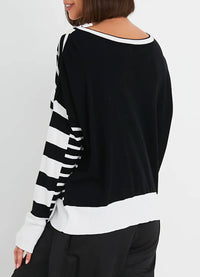 Planet Boatneck Rib Striped Sweater