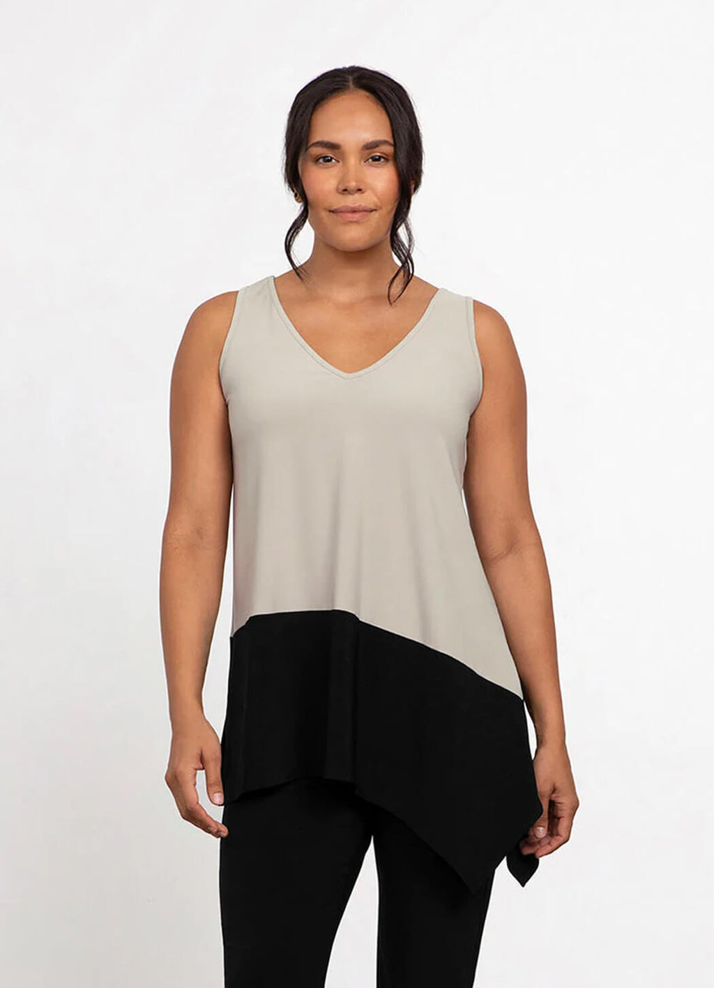 Sympli Color Block Reversible Angle Tank