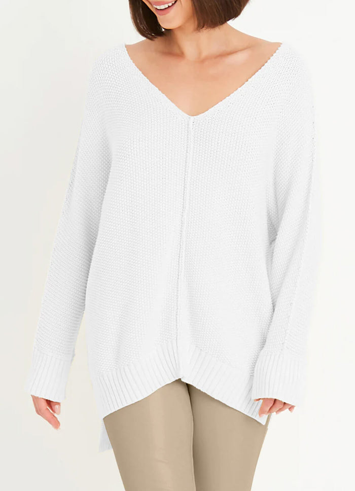 Planet Pebble V Neck Sweater