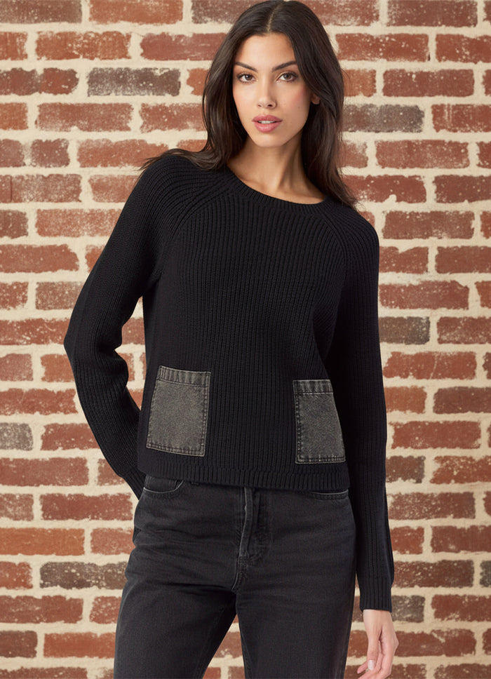 J. Society Denim 2 Pocket Shaker Crew