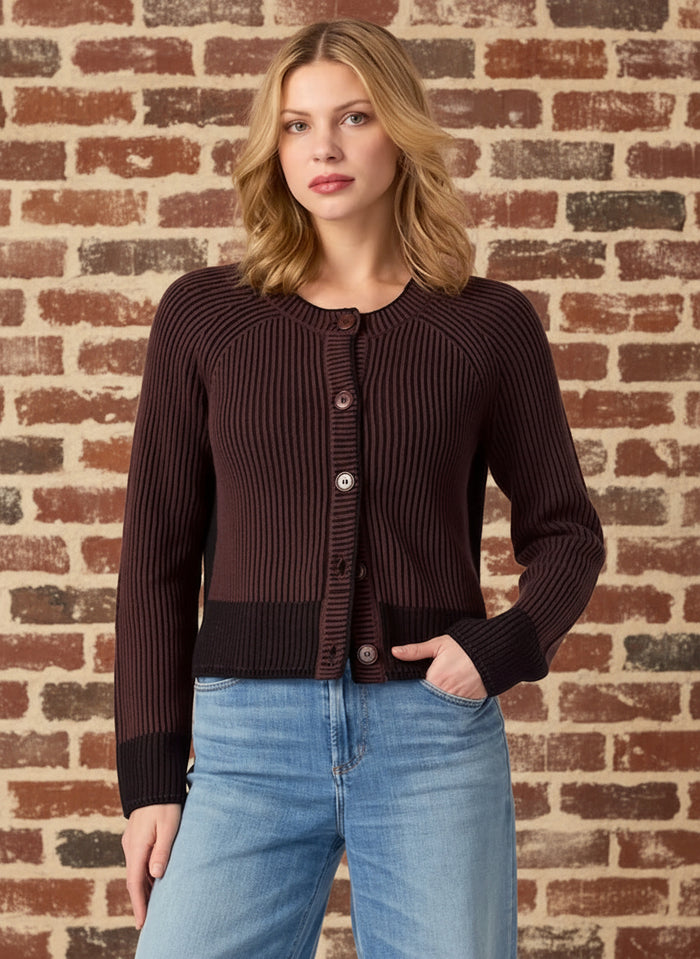 J. Society Plaited Cardigan Sweater