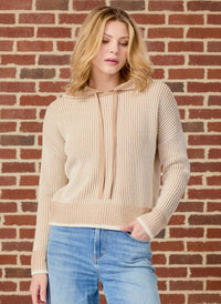 J. Society Plaited Hoodie Sweater