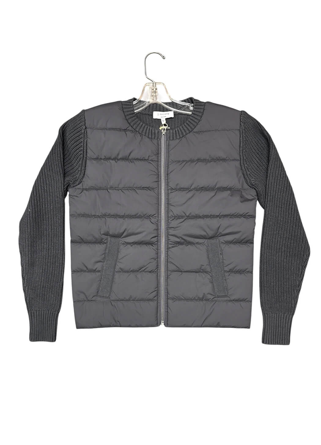 J Society Shaker Back Collarless Puffer