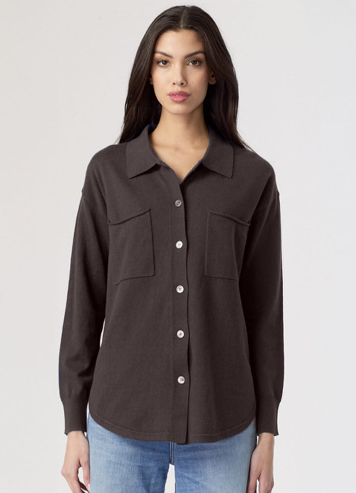 J Society Boyfriend Button Down Military