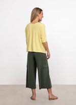 Sympli Reversible Cinch Top With Elbow Sleeve