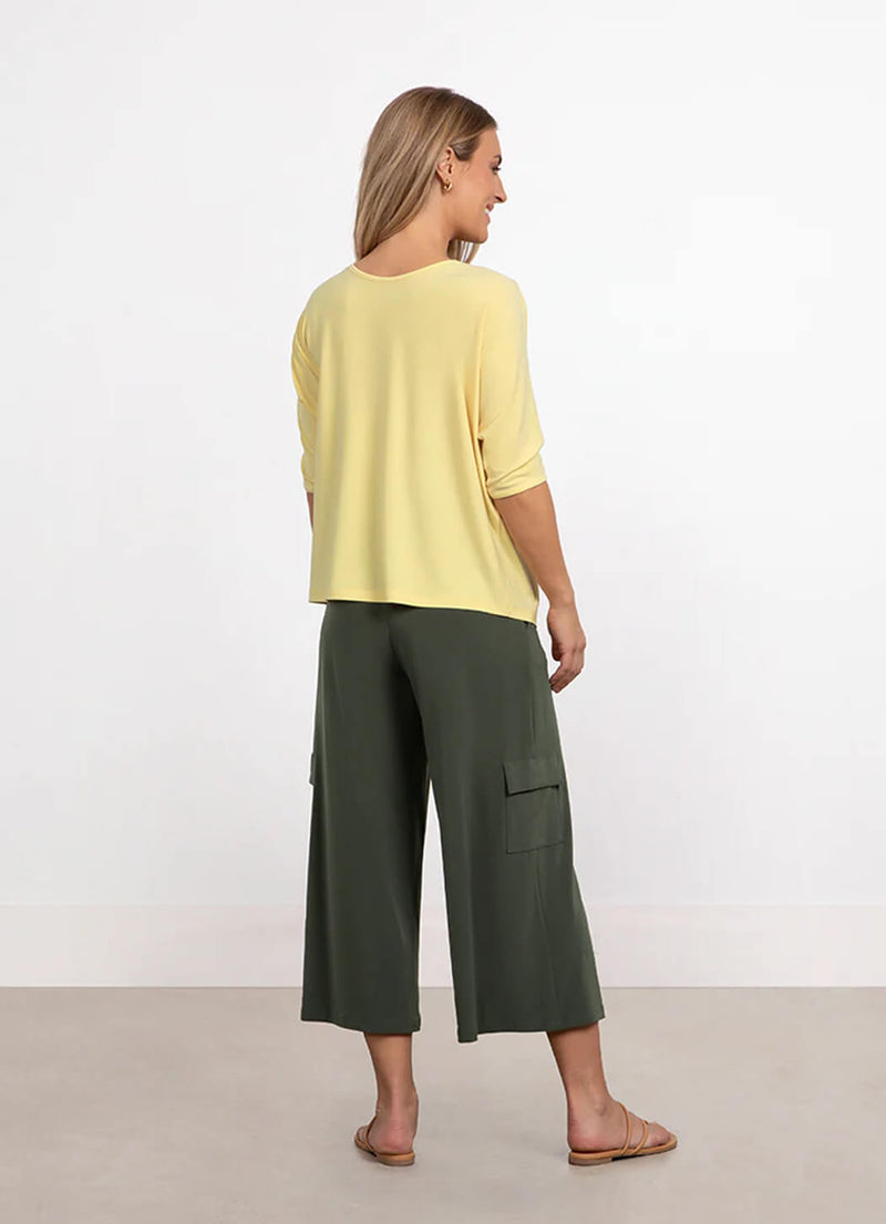 Sympli Reversible Cinch Top With Elbow Sleeve