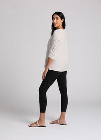 Sympli Revelry Top With Ruched Sleeve