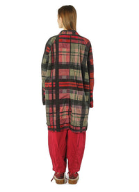 Rundholz Black Label Check Stretch Velvet Coat