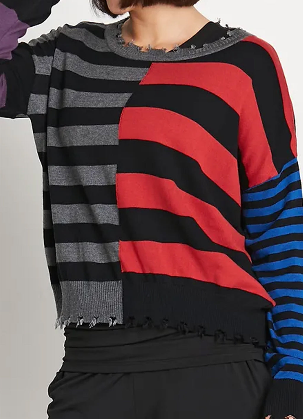 Planet Mixed Stripes Crewneck Sweater – Details Direct