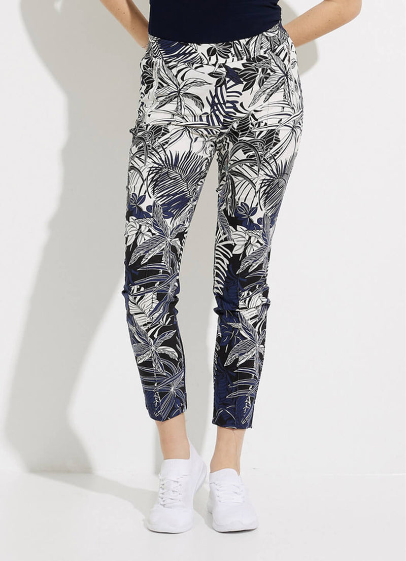 Joseph Ribkoff Palm Print Pants