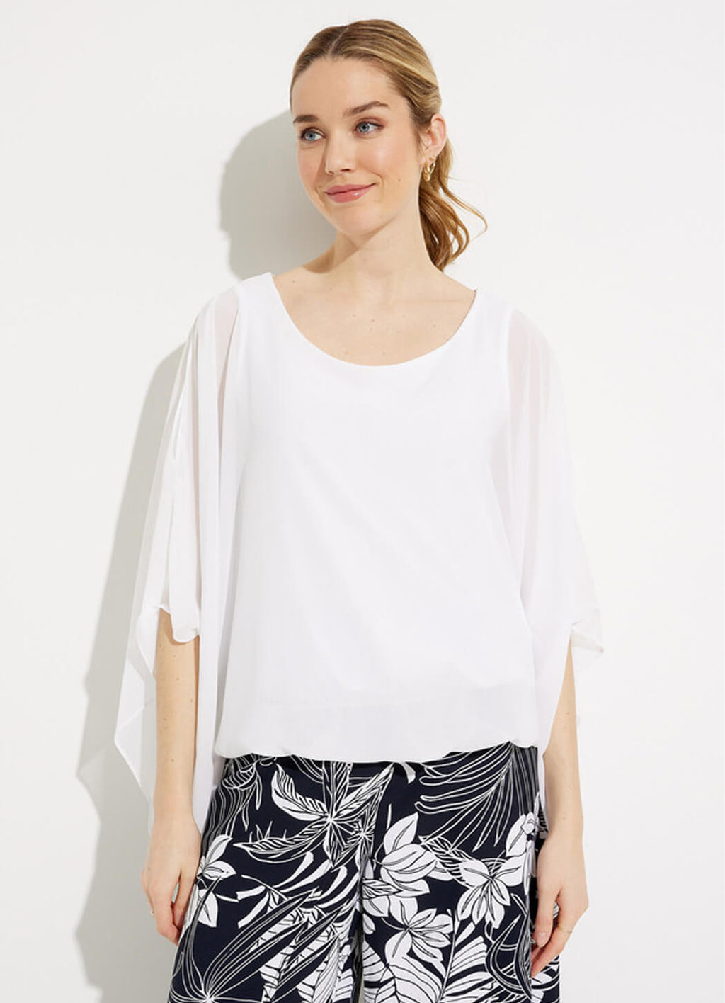 Joseph Ribkoff Two-Layer Chiffon Top