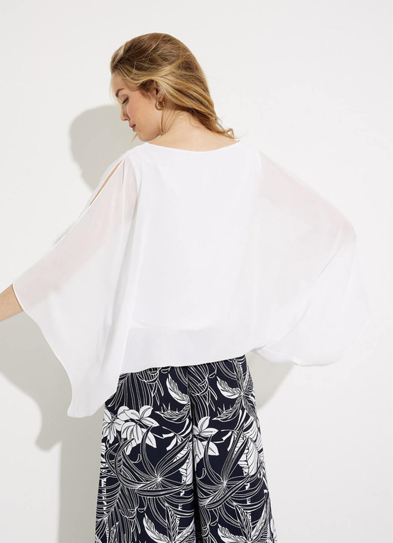 Joseph Ribkoff Two-Layer Chiffon Top