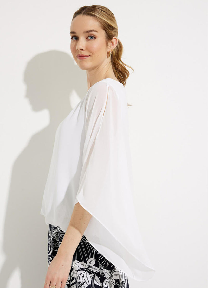 Joseph Ribkoff Two-Layer Chiffon Top