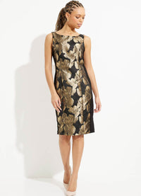 Joseph Ribkoff Foil Leaf Dress