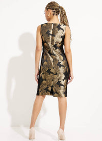 Joseph Ribkoff Foil Leaf Dress