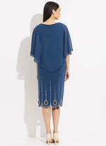 Joseph Ribkoff Chiffon Overlay Sheath Dress