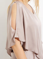 Joseph Ribkoff Tiered Satin Blouse