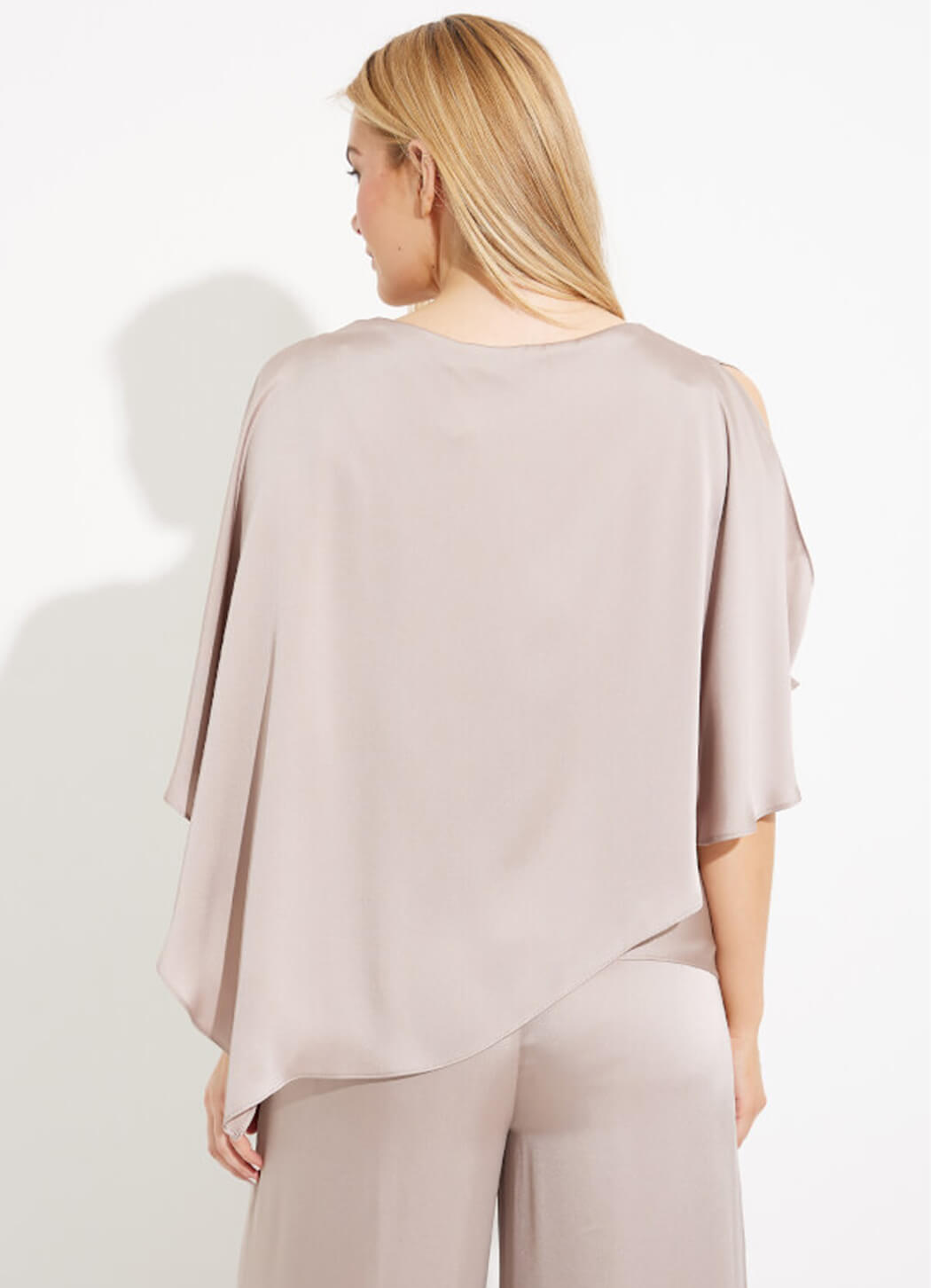 Joseph Ribkoff Tiered Satin Blouse