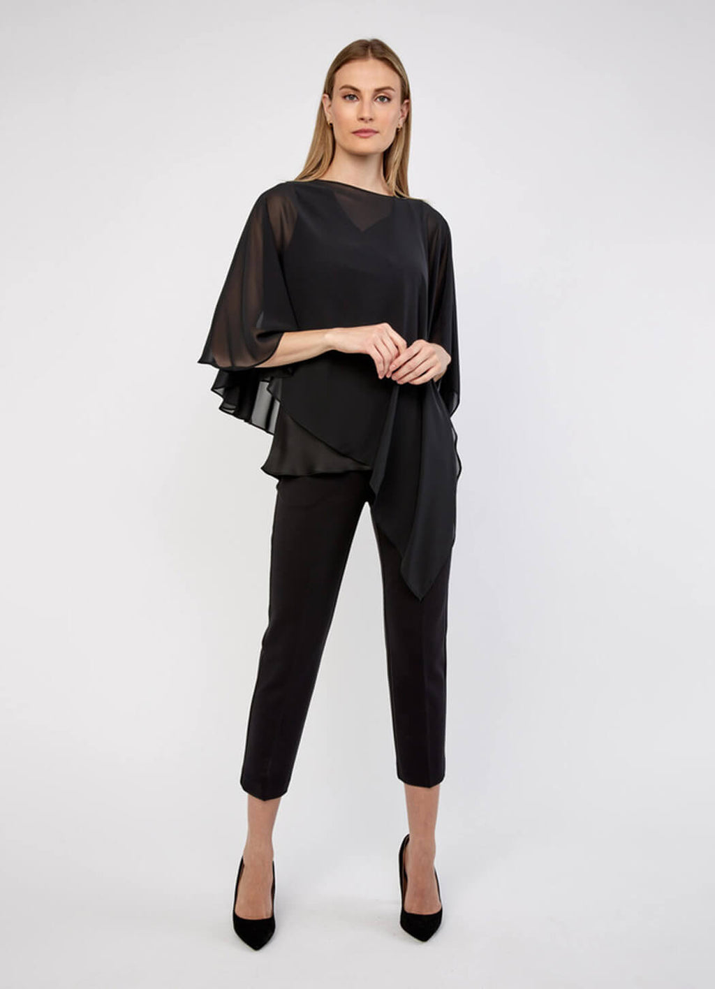 Joseph Ribkoff Draped Chiffon Top